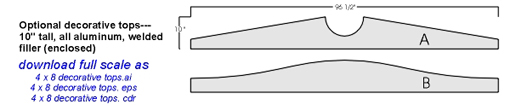Optional decorative tops